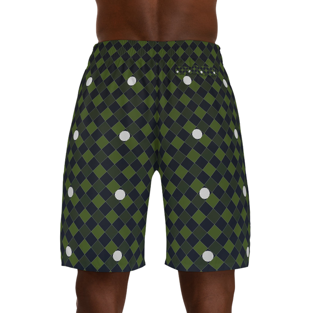 Golf Volt Night Dimple Links Men's Athletic Shorts with Pockets