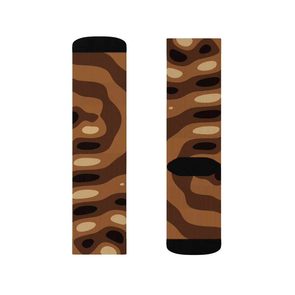 Chestnut Ripple Athletic Crew Socks