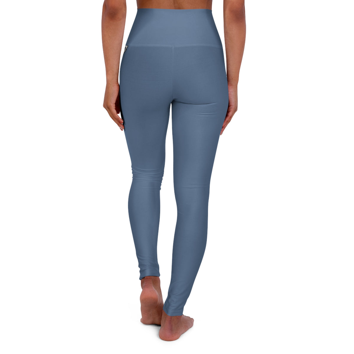 Slate Blue Essential High-Waisted Yoga Leggings