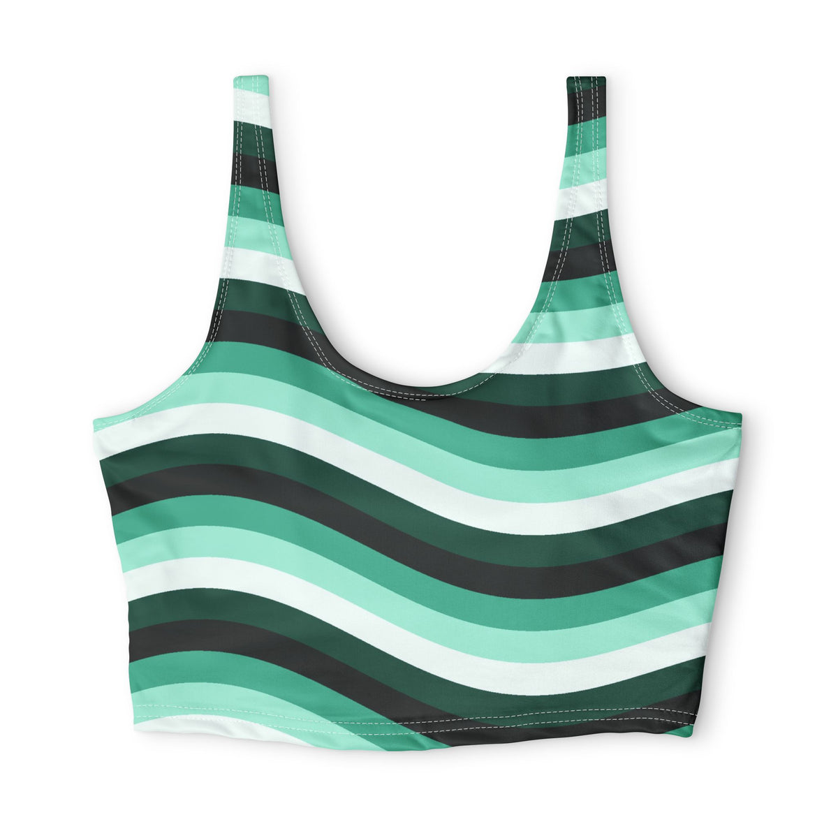 Mint Wave Sports Bra