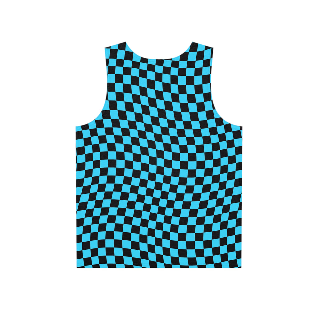 Neon Warp Check Men's Athletic Tank