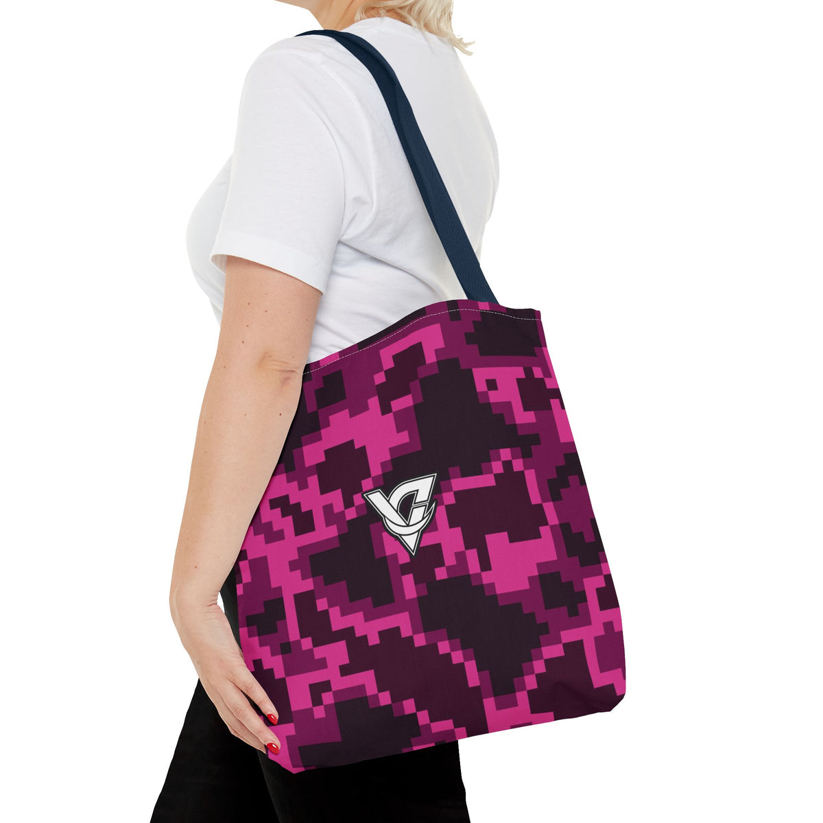 Berry Digital Camo Tote Bag — All-Over Print Gym & Everyday Tote