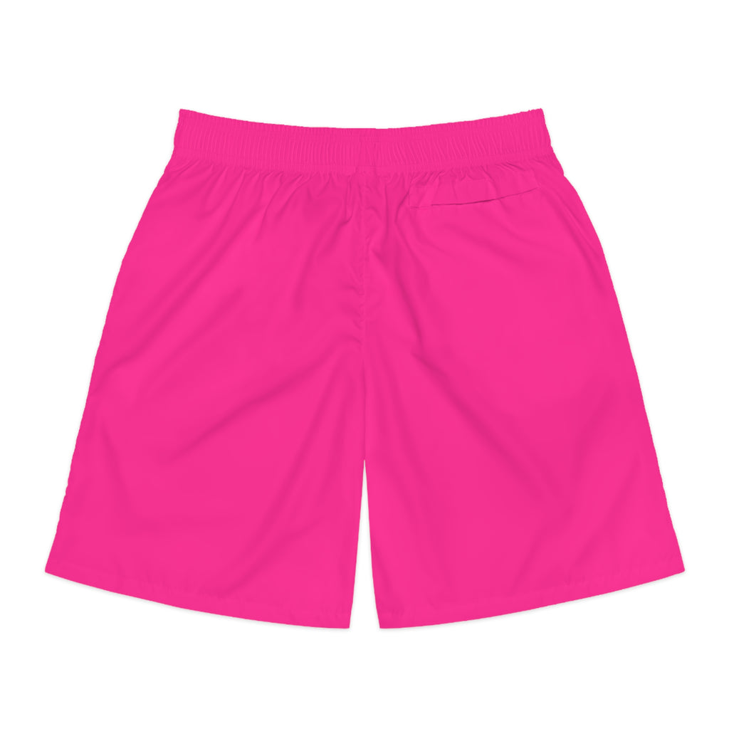 Vantacore Solid Hot Pink Men's Athletic Shorts with Pockets