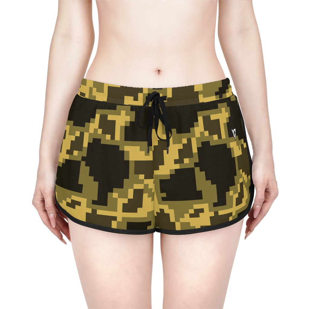 Women's Hayride Digital Camo Relaxed Shorts — All-Over Print Running & Workout Shorts