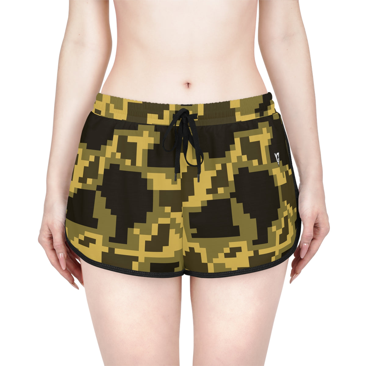 Women's Hayride Digital Camo Relaxed Shorts — All-Over Print Running & Workout Shorts