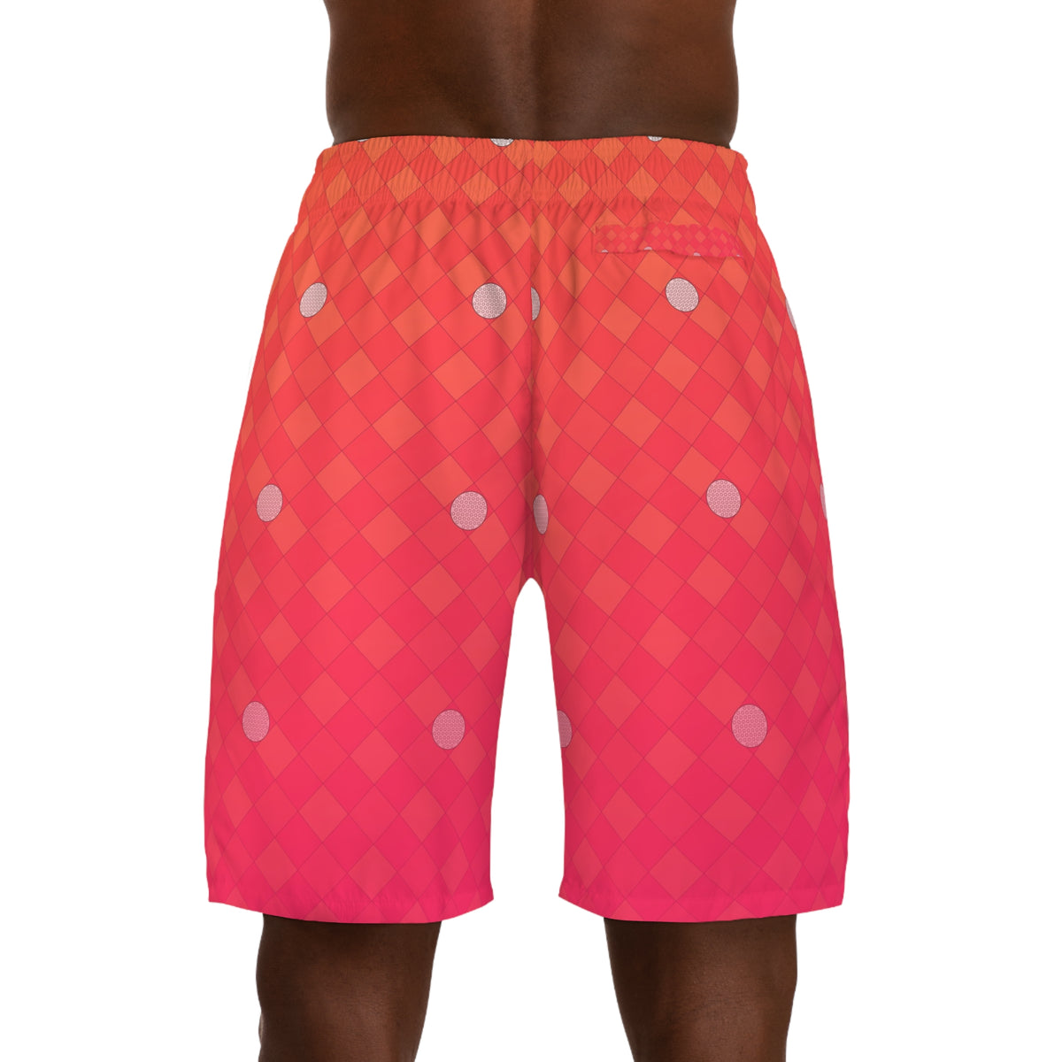 Golf Sunset Fade Dimple Links Men's Athletic Shorts with Pockets