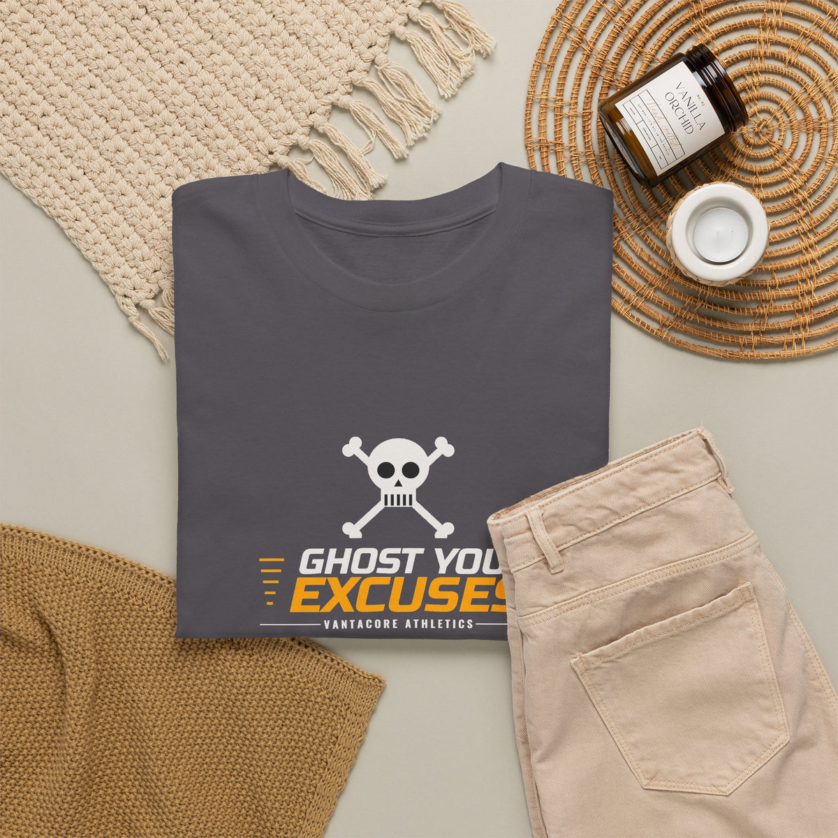 Ghost Your Excuses | Men's Halloween Graphic Gym T-Shirt