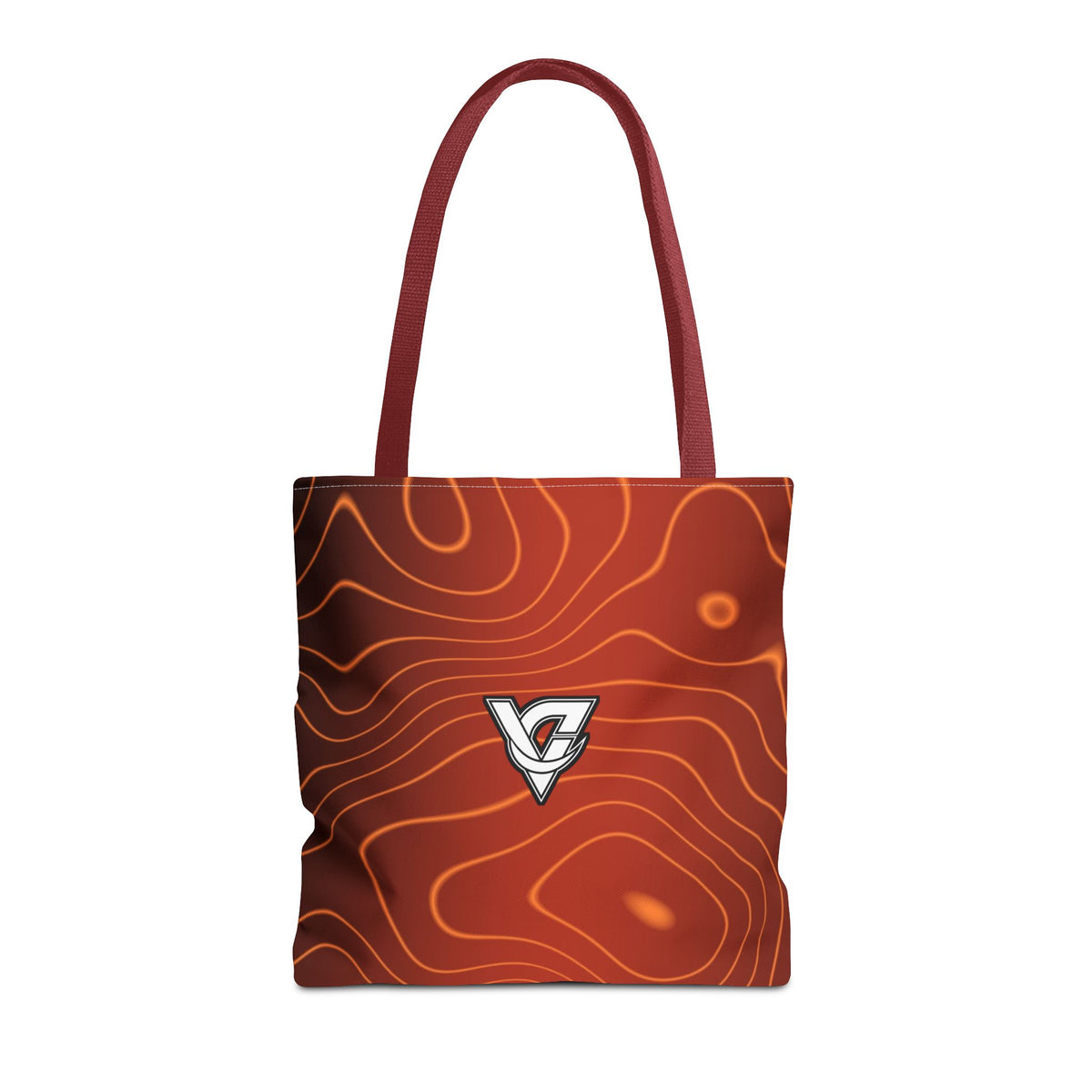 Sunset Orchard Topo Tote Bag — All-Over Print Gym & Everyday Tote