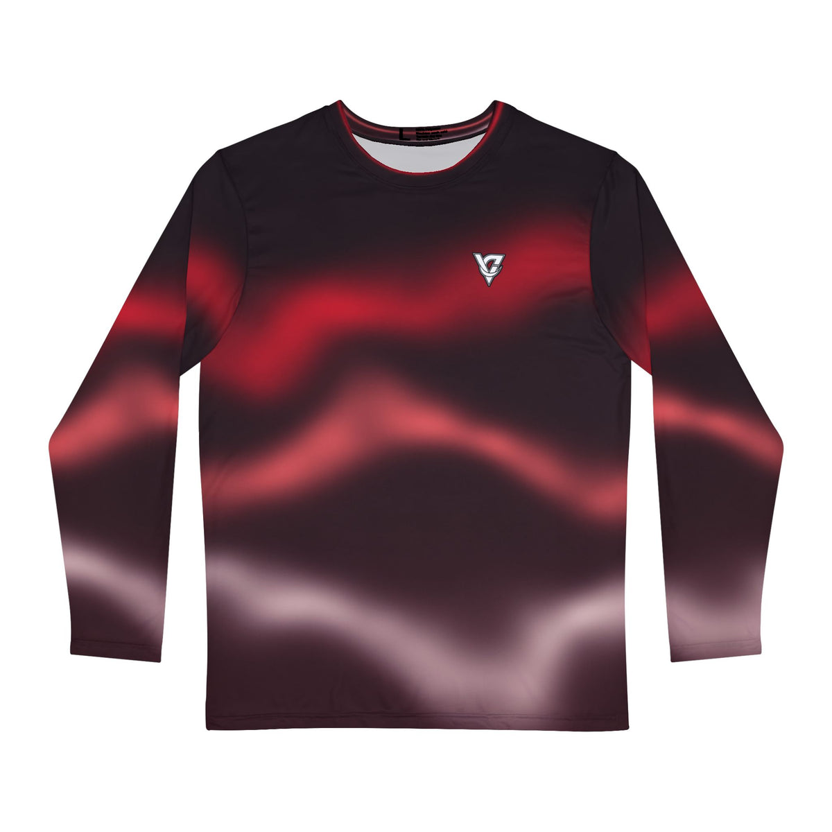 Crimson Aurora Men's Long Sleeve Athletic Shirt
