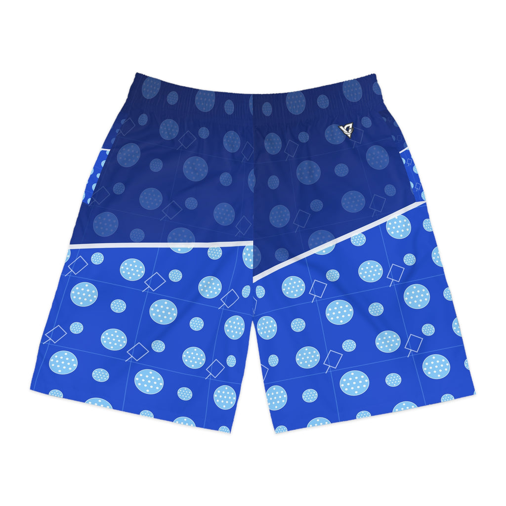 Pickleball Royal Ice Dink Dot Men's Athletic Shorts with Pockets