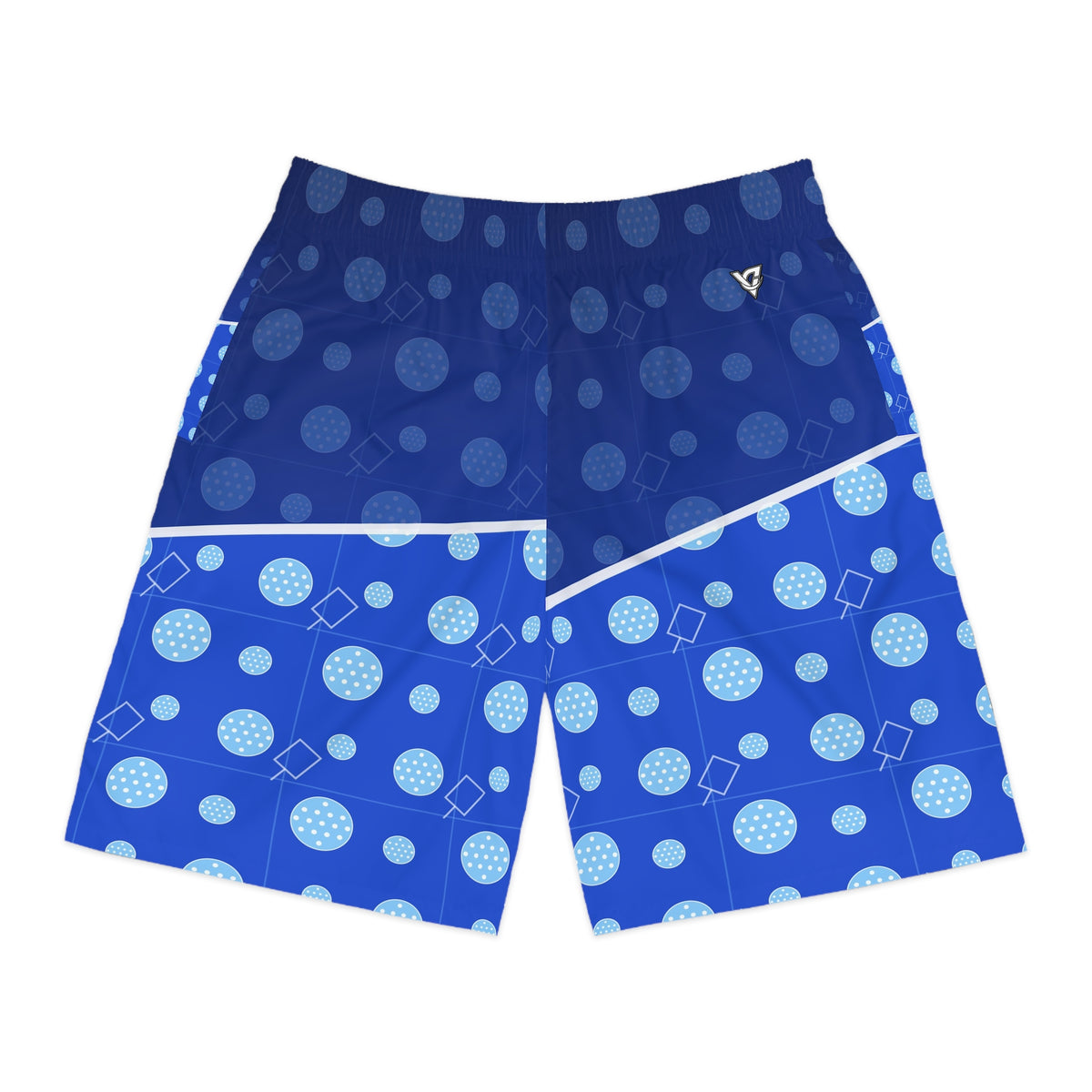Pickleball Royal Ice Dink Dot Men's Athletic Shorts with Pockets