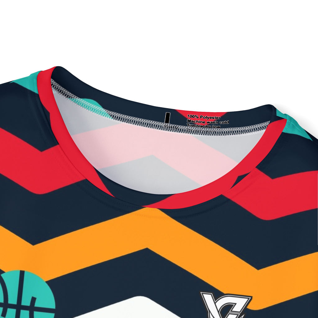 Basketball Aqua Volt Chevron Rush Men's Sports Jersey