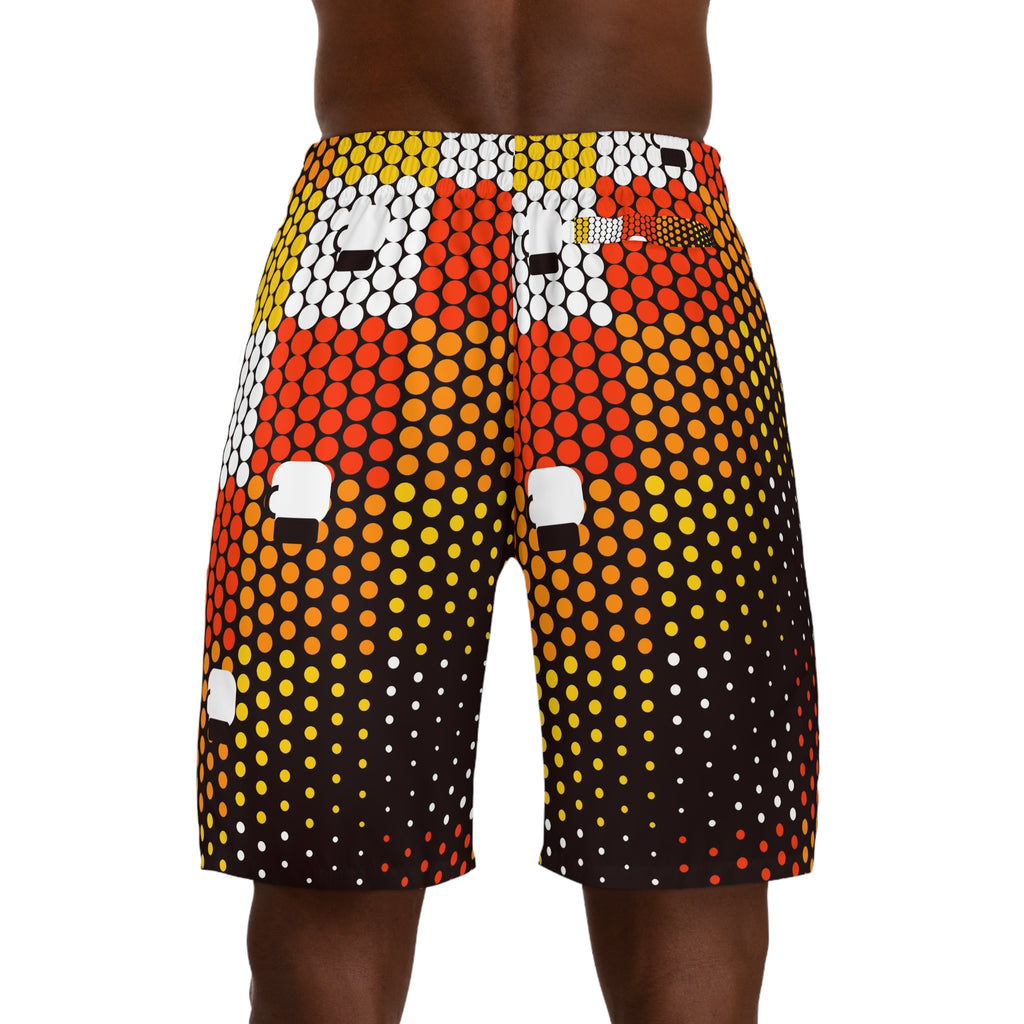 Combat Sports Solar Flare Halftone Pulse Men's Athletic Shorts with Pockets