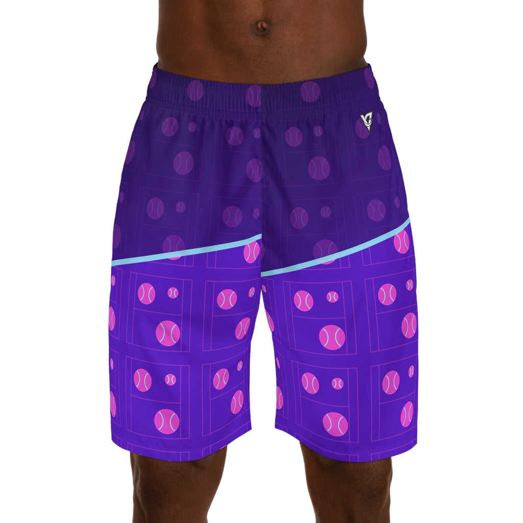 Tennis Ultra Violet Baseline Seam Men's Athletic Shorts with Pockets