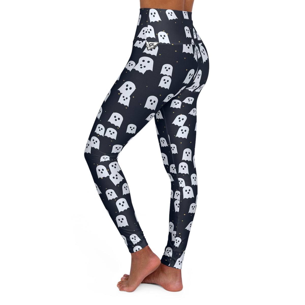 Halloween Ghostly Night Ghost Parade High-Waisted Yoga Leggings (AOP)
