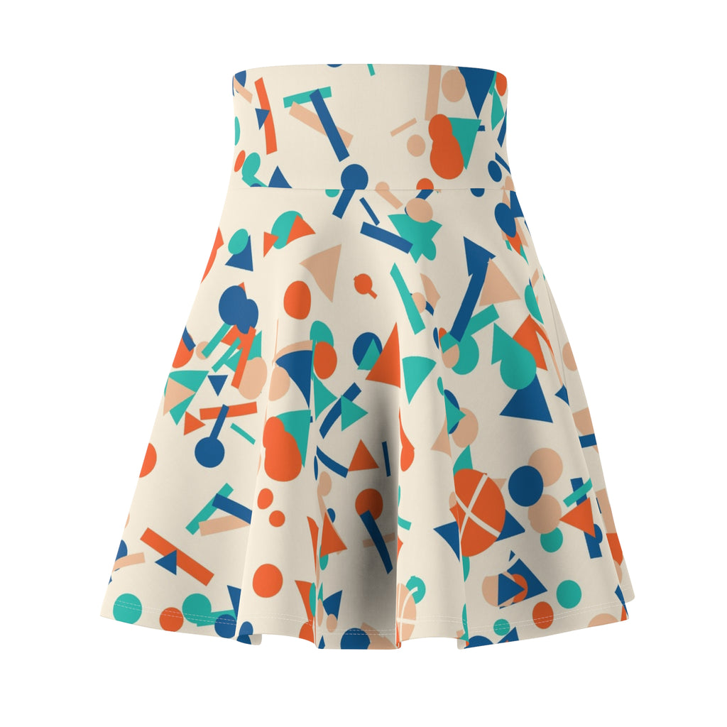 Basketball Papaya Splash Confetti Pop Women's Athletic Skater Skirt