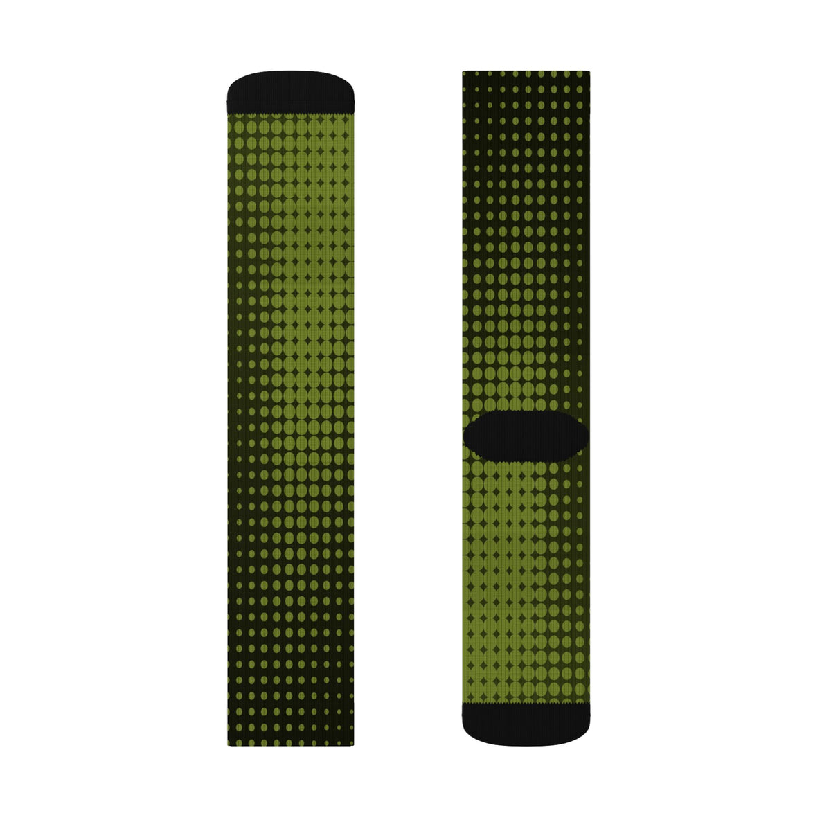 Olive Halftone Athletic Crew Socks