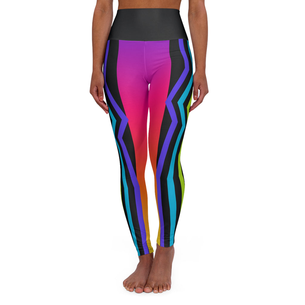 Prism Velocity High-Waisted Yoga Leggings (AOP)