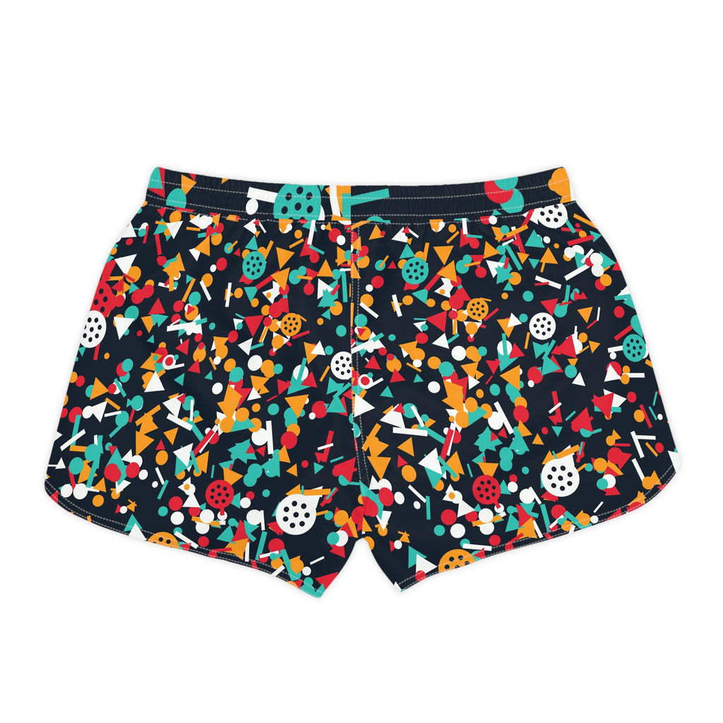 Pickleball Aqua Volt Confetti Pop Women's Athletic Shorts with Pockets