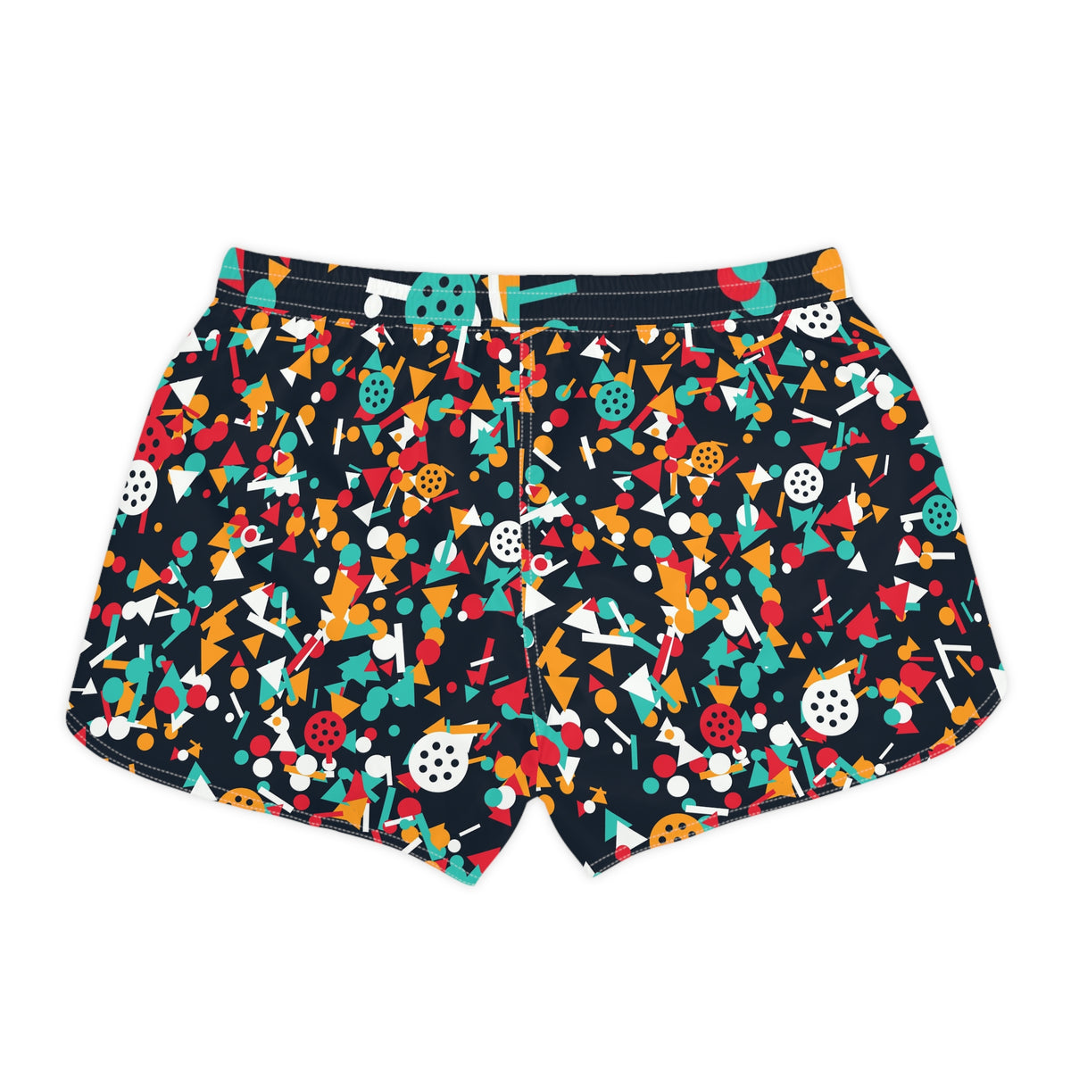 Pickleball Aqua Volt Confetti Pop Women's Athletic Shorts with Pockets