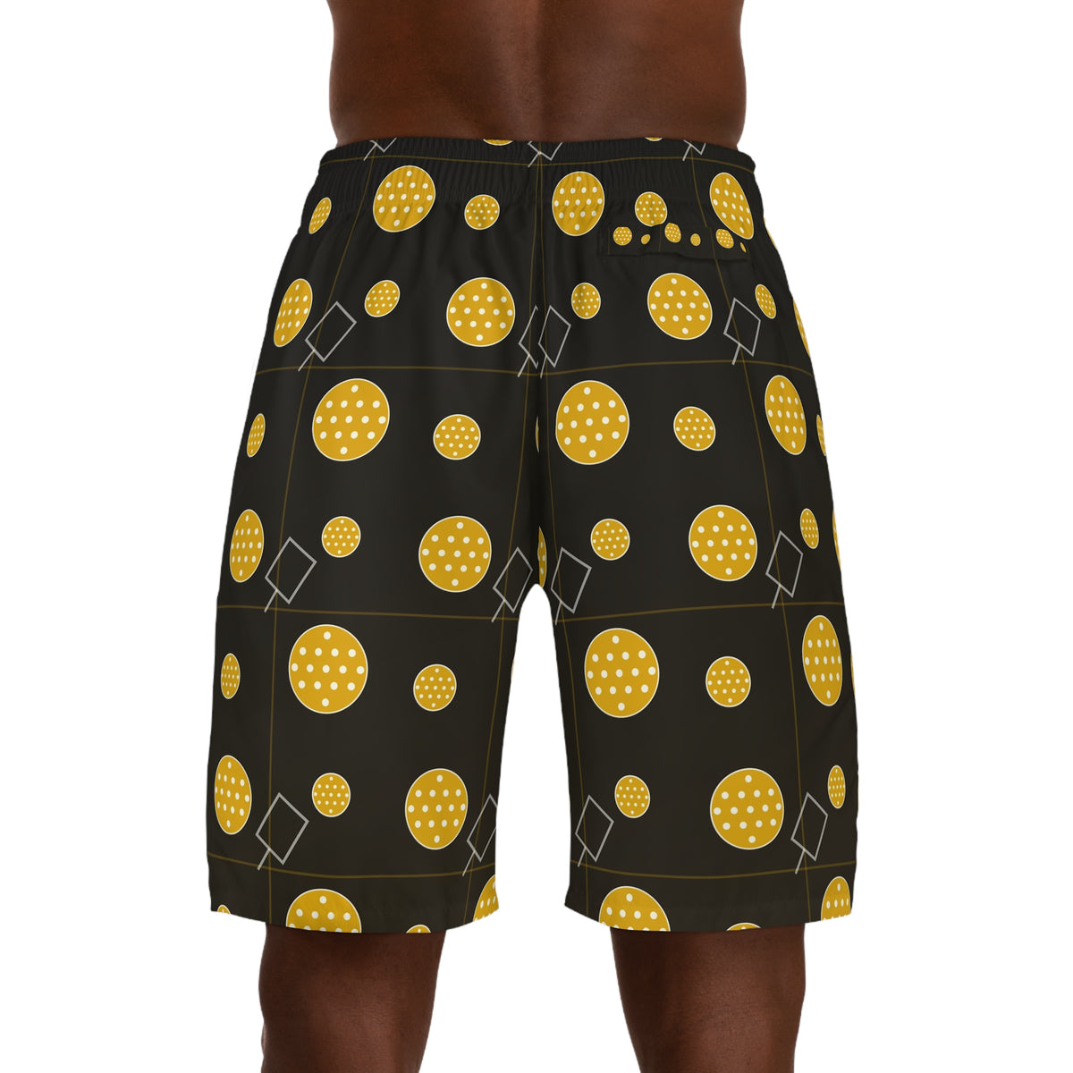 Pickleball Gold Rush Dink Dot Men's Athletic Shorts with Pockets