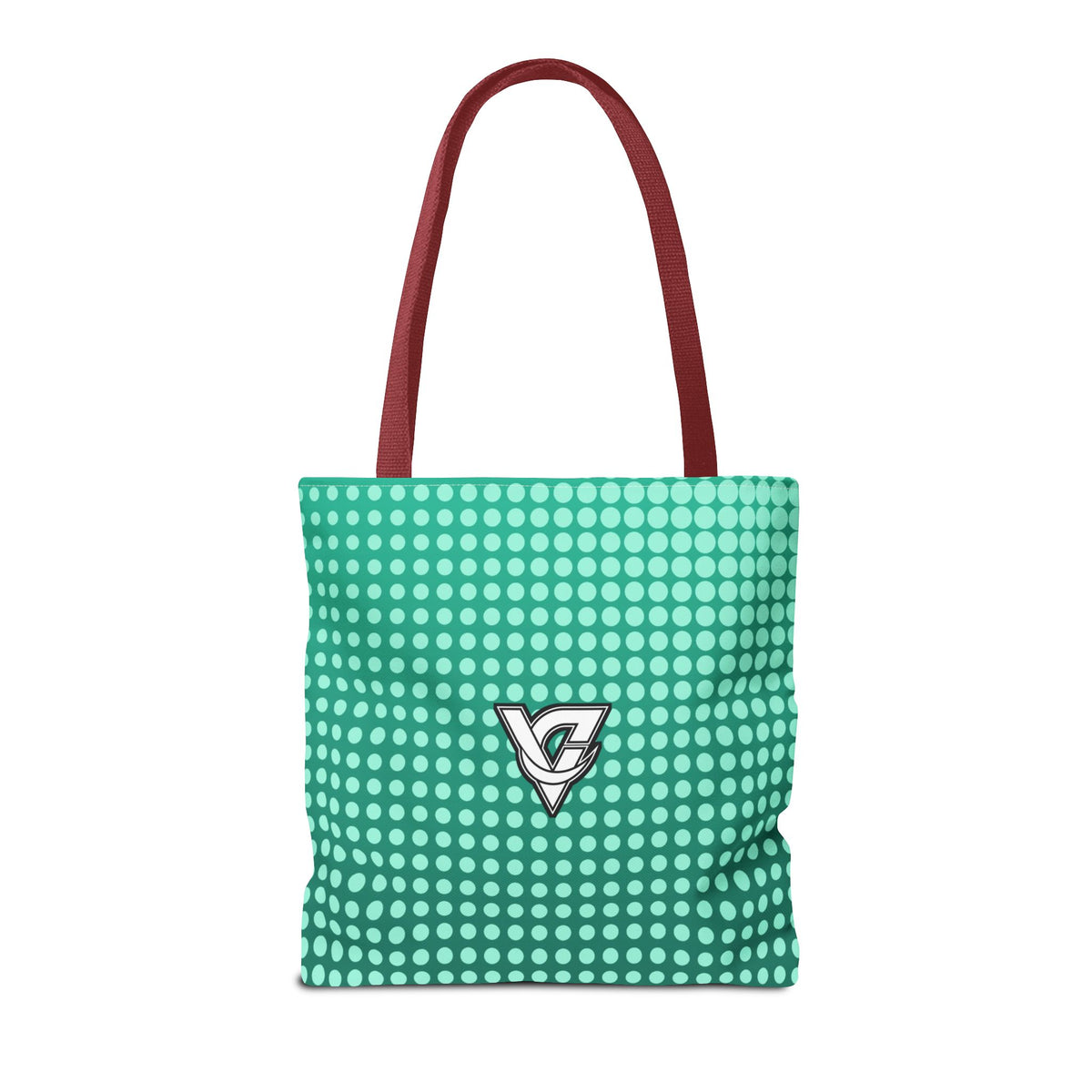 Mint Halftone Tote Bag — All-Over Print Gym & Everyday Tote