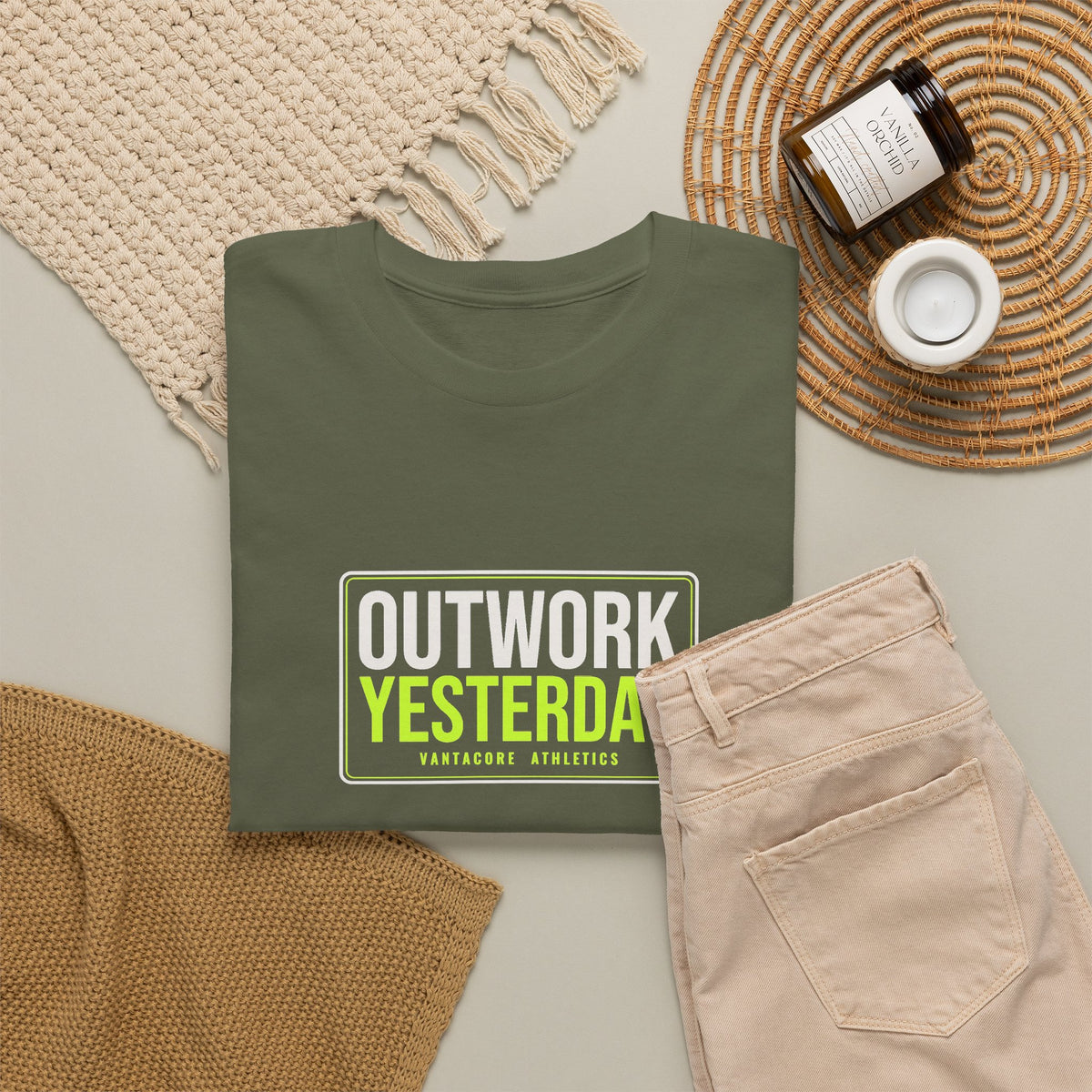 Outwork Yesterday | Men's Graphic Gym T-Shirt