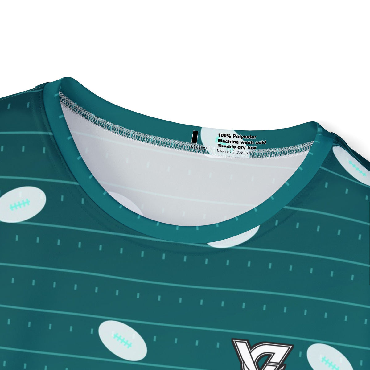 Football Teal Wave Gridiron Men's Sports Jersey