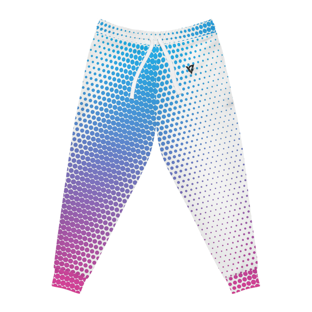 Women's Halftone Fade Joggers – Colorful All-Over Print Athletic Jogger Pants