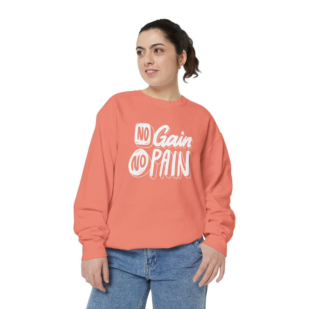 No Gain No Pain Sweatshirt | Motivational Fitness Crewneck