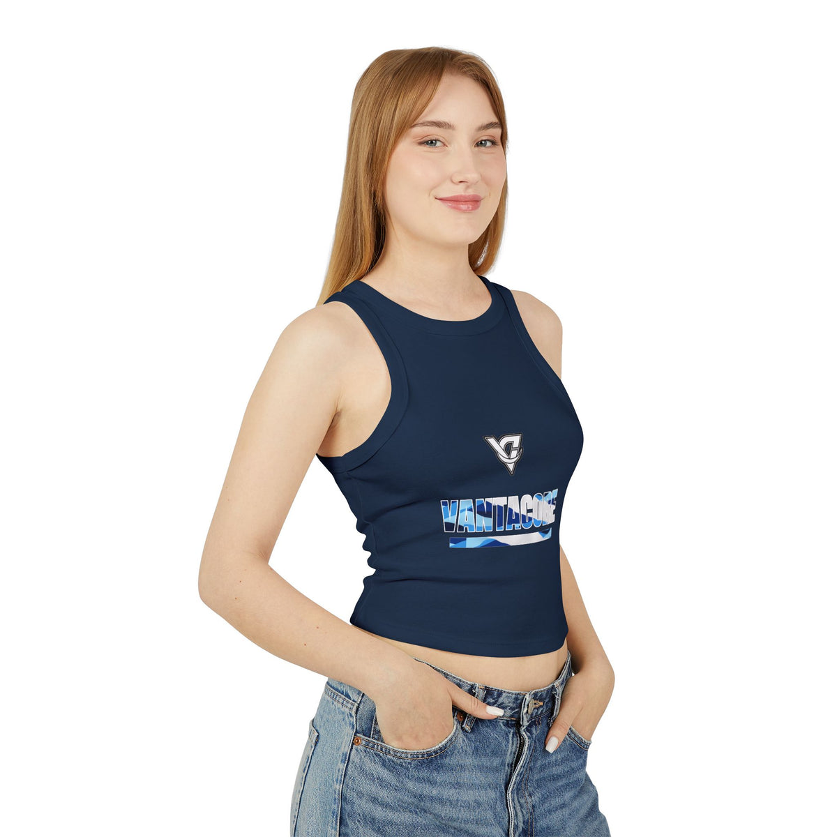 Ocean Brushstroke Women's Racerback Tank