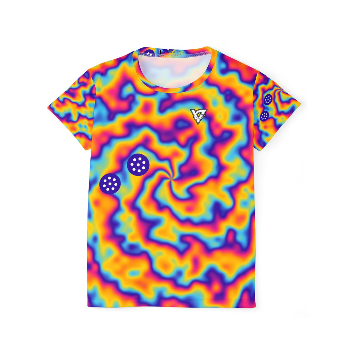 Pickleball Sunrise Punch Tie-Dye Spin Women's Sports Jersey