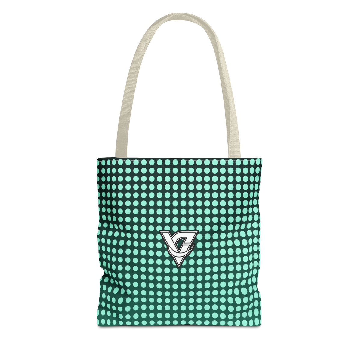 Mint Halftone Tote Bag — All-Over Print Gym & Everyday Tote