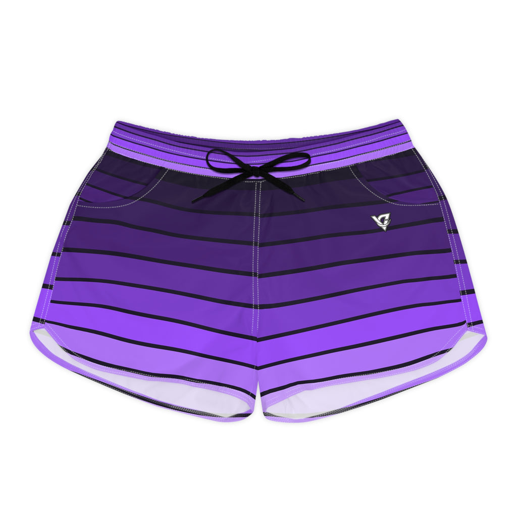 Women's Multipurpose Athletic Shorts with Pockets | Grape Horizon