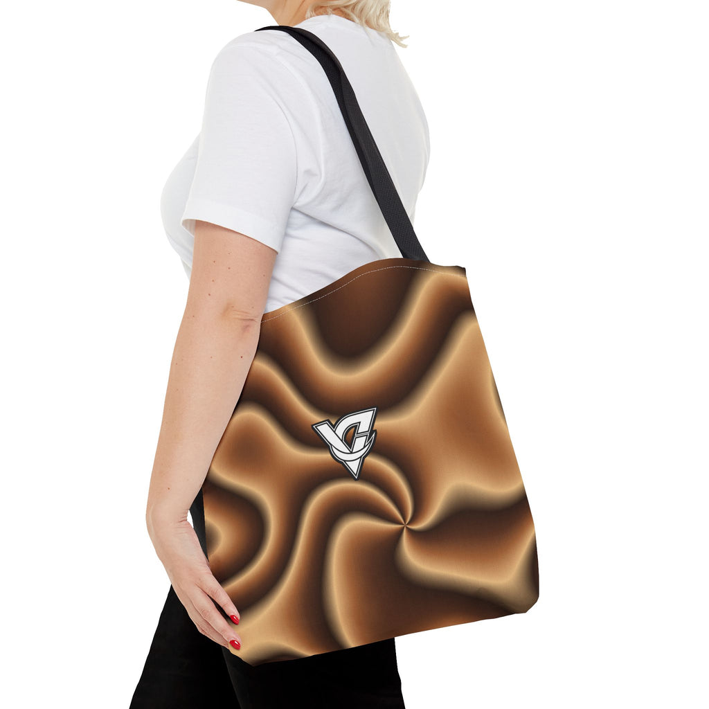 Chestnut Tie-Dye Tote Bag — All-Over Print Gym & Everyday Tote