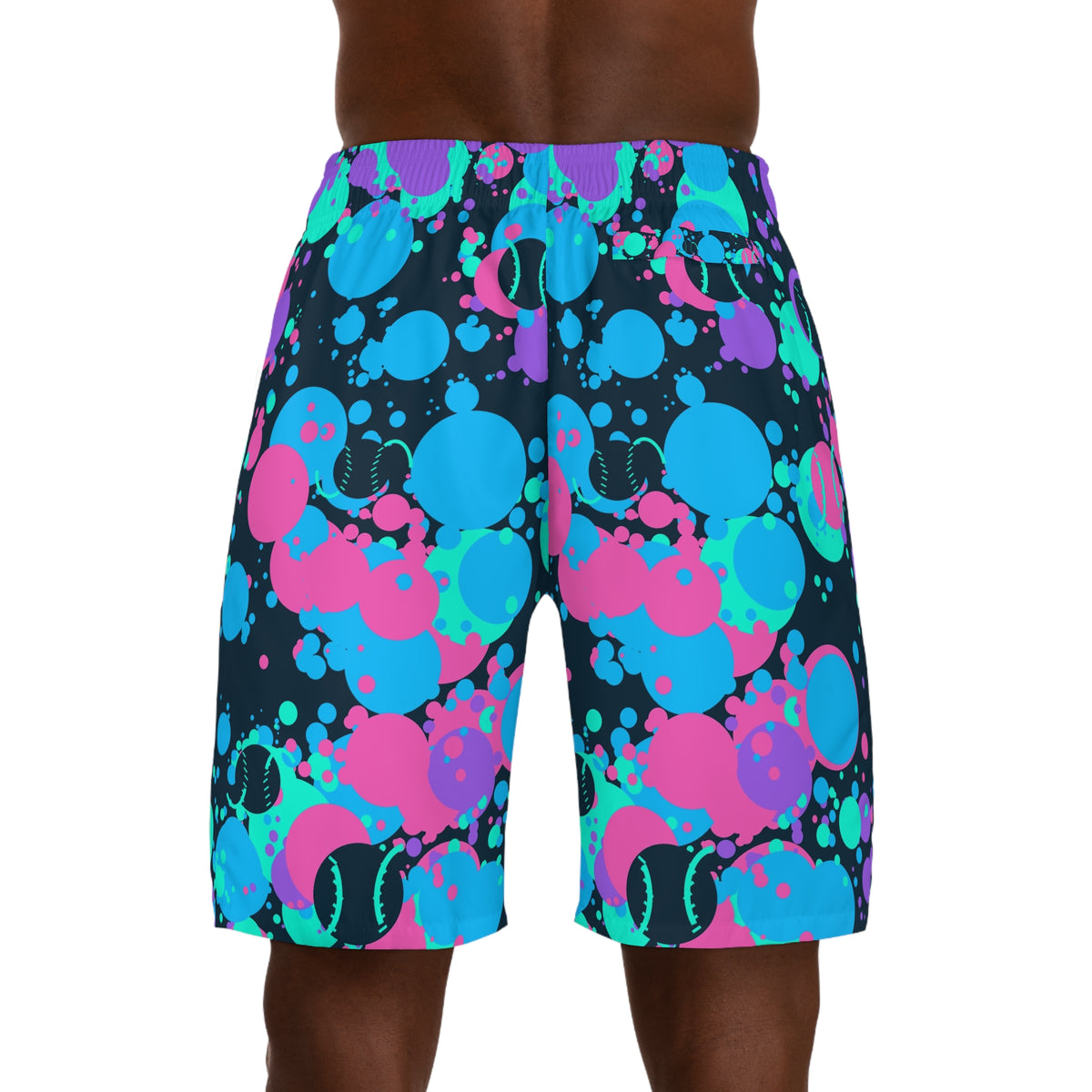 Baseball & Softball Neon Lagoon Splash Zone Men's Athletic Shorts with Pockets