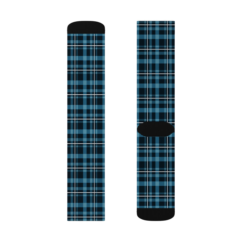 Glacier Plaid Athletic Crew Socks