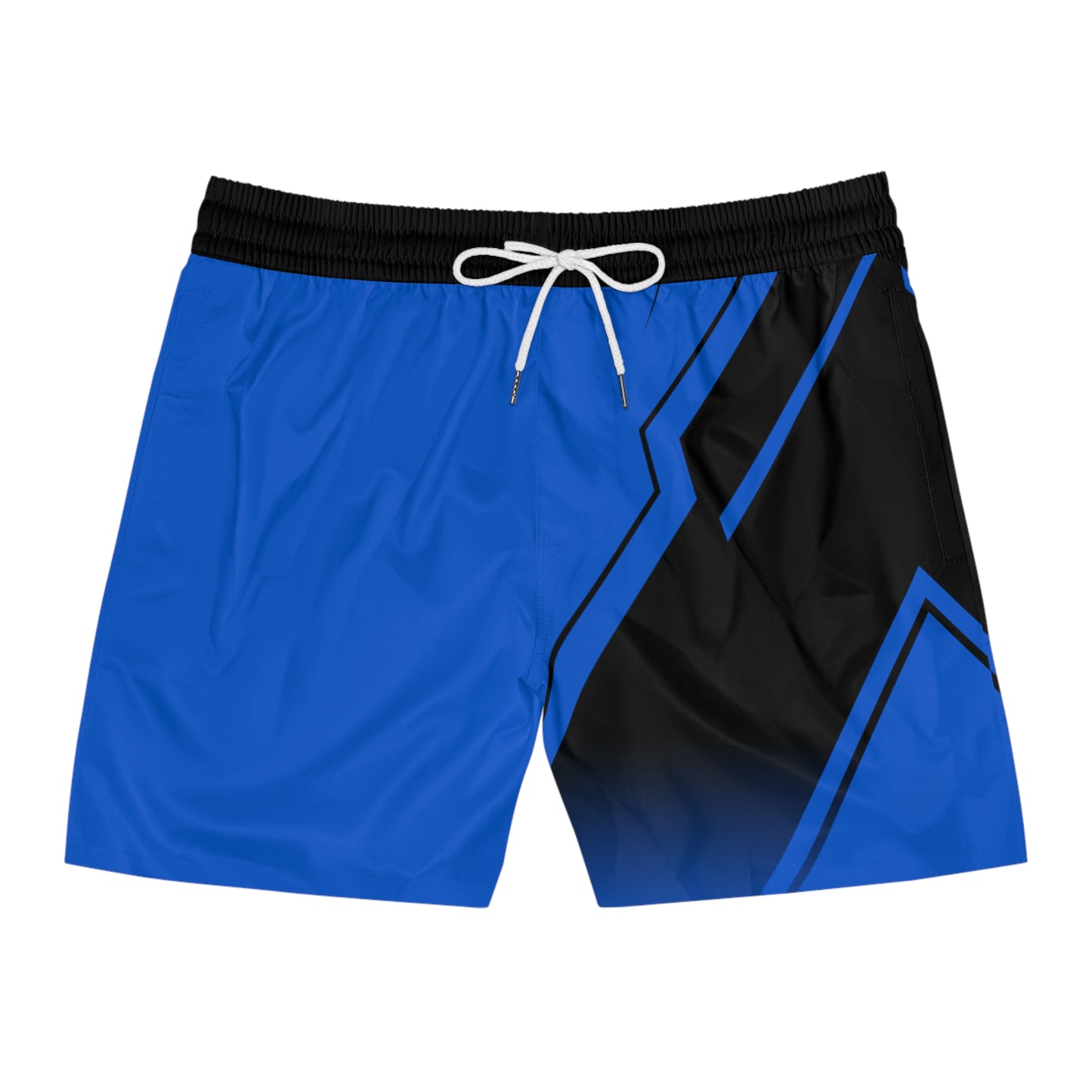 Men's Blue Abstract Athletic Jogger Shorts - No Pockets