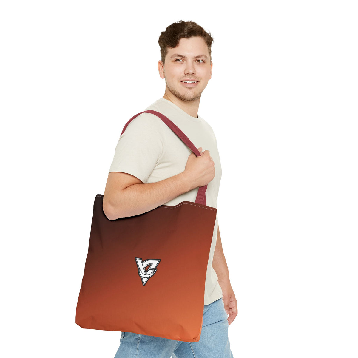 Terracotta Ombre Tote Bag — All-Over Print Gym & Everyday Tote