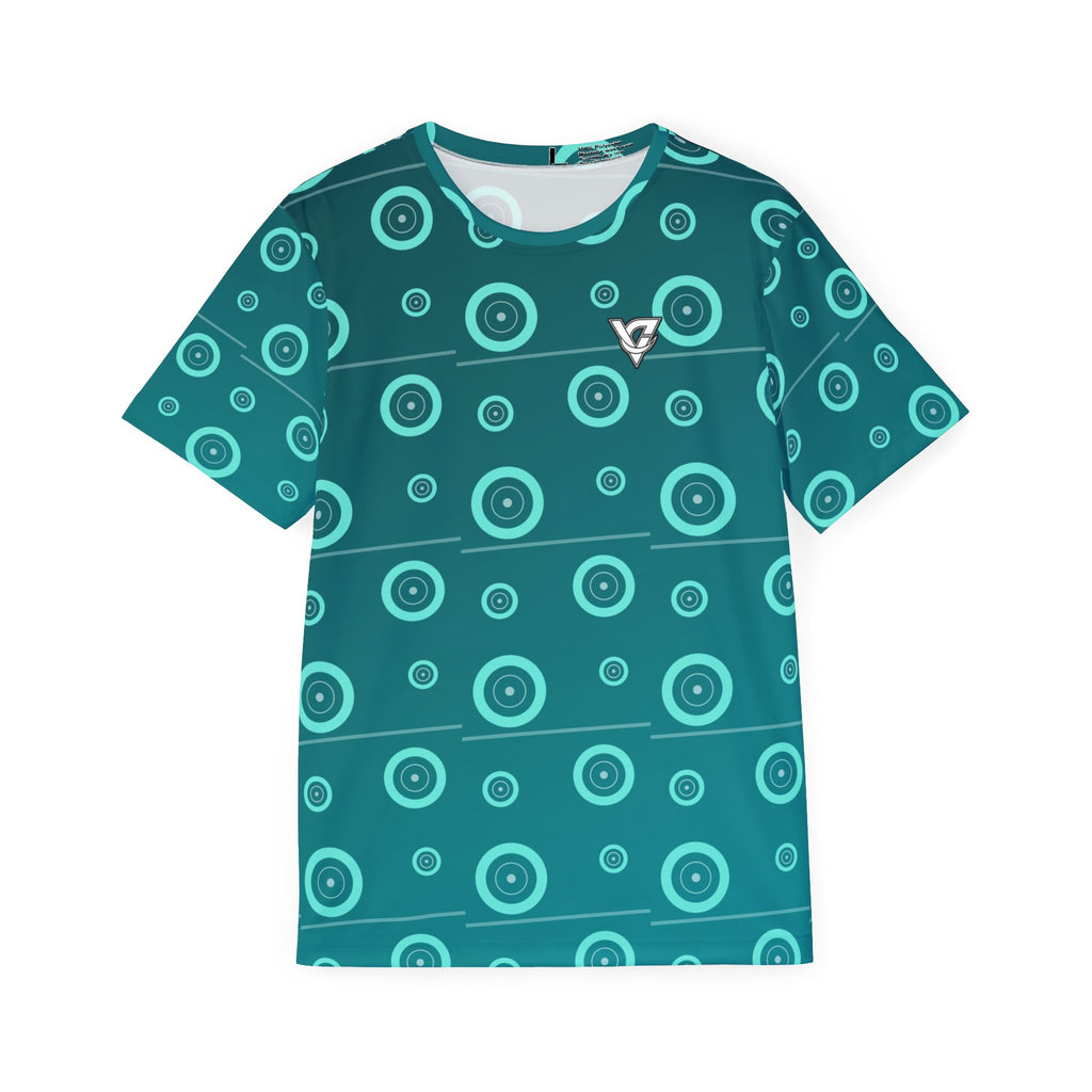 Training & Gym Teal Wave Iron Plate Men's Sports Jersey