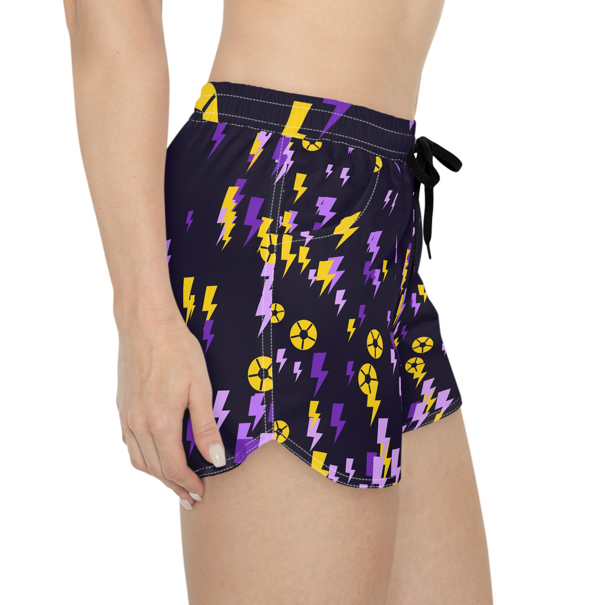 Soccer Ultra Grape Bolt Strike Women's Athletic Shorts with Pockets