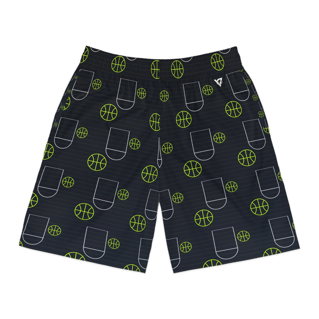 Basketball Volt Night Court Seam Men's Athletic Shorts with Pockets