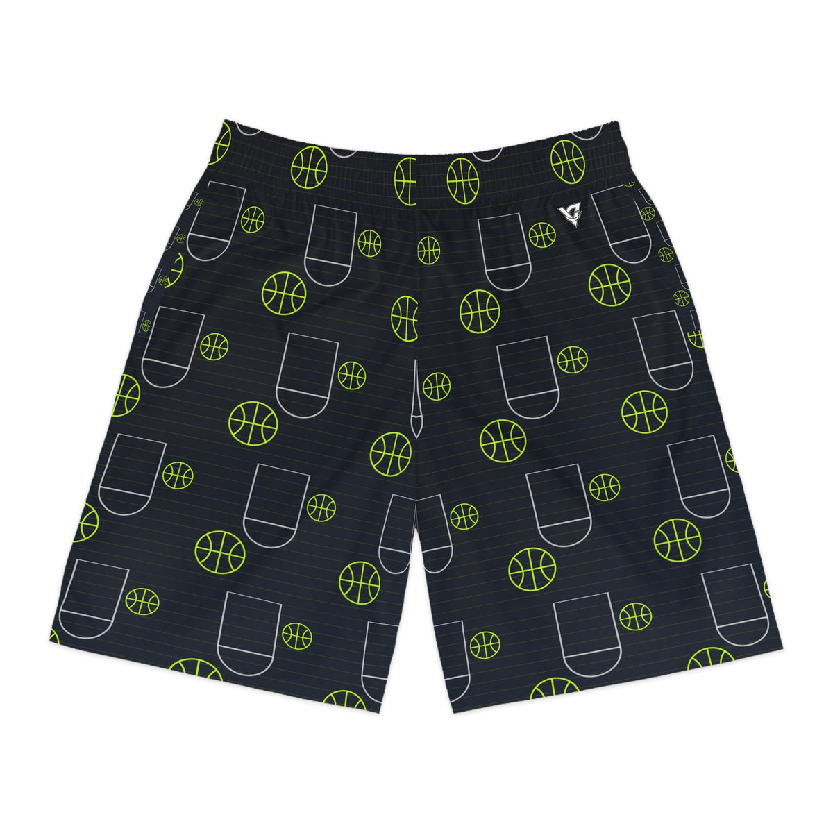 Basketball Volt Night Court Seam Men's Athletic Shorts with Pockets