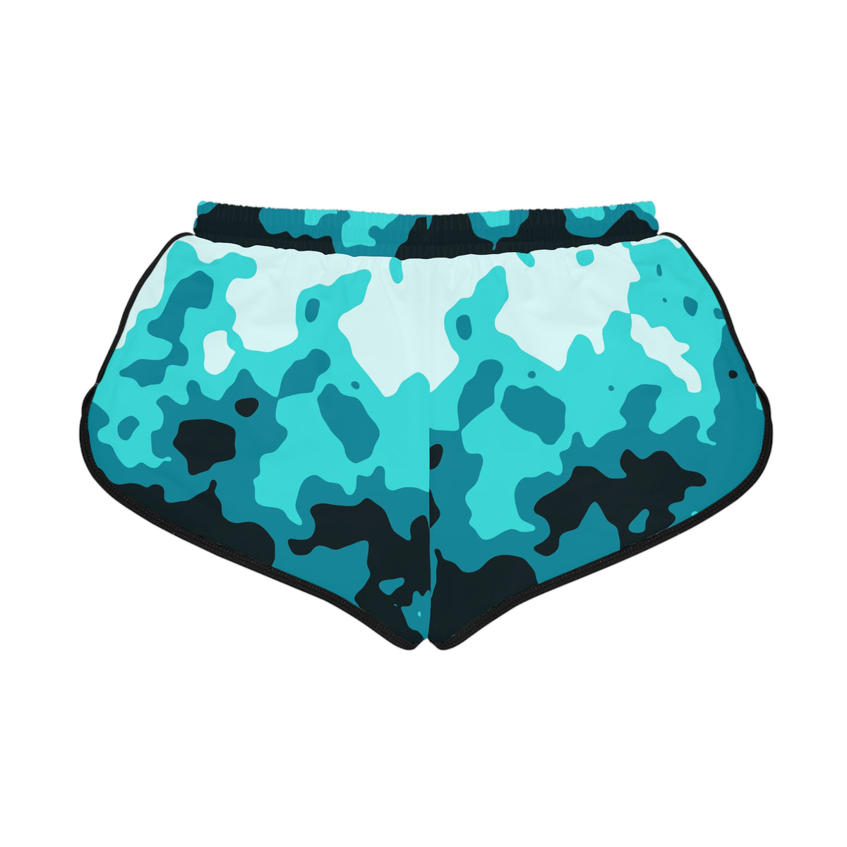 Women's Aqua Magma Relaxed Shorts — All-Over Print Running & Workout Shorts