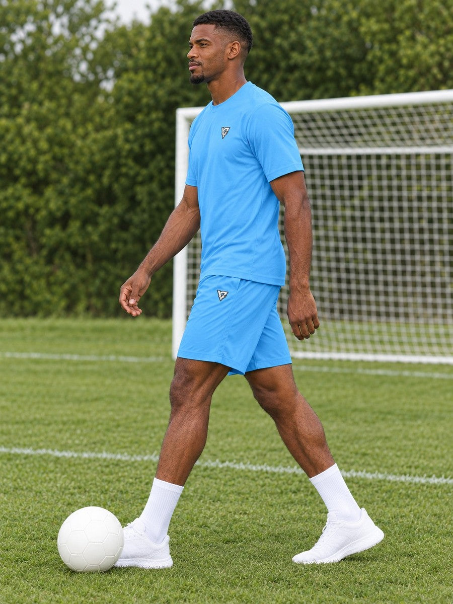 Vantacore Solid Sky Blue Men's Sports Jersey - side view