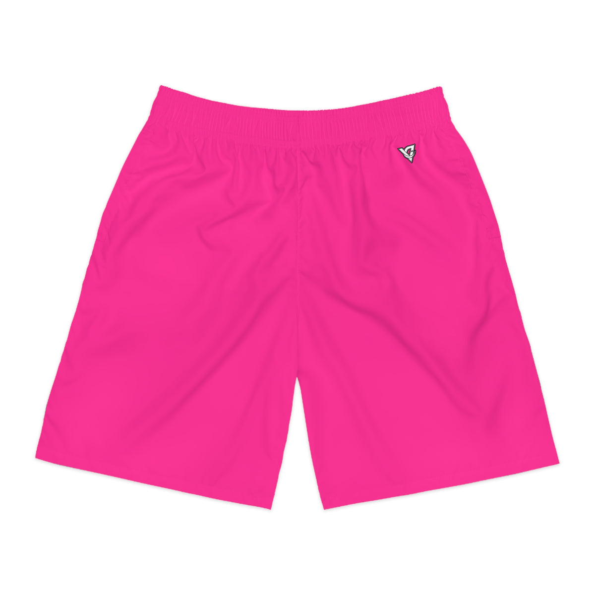 Vantacore Solid Hot Pink Men's Athletic Shorts with Pockets