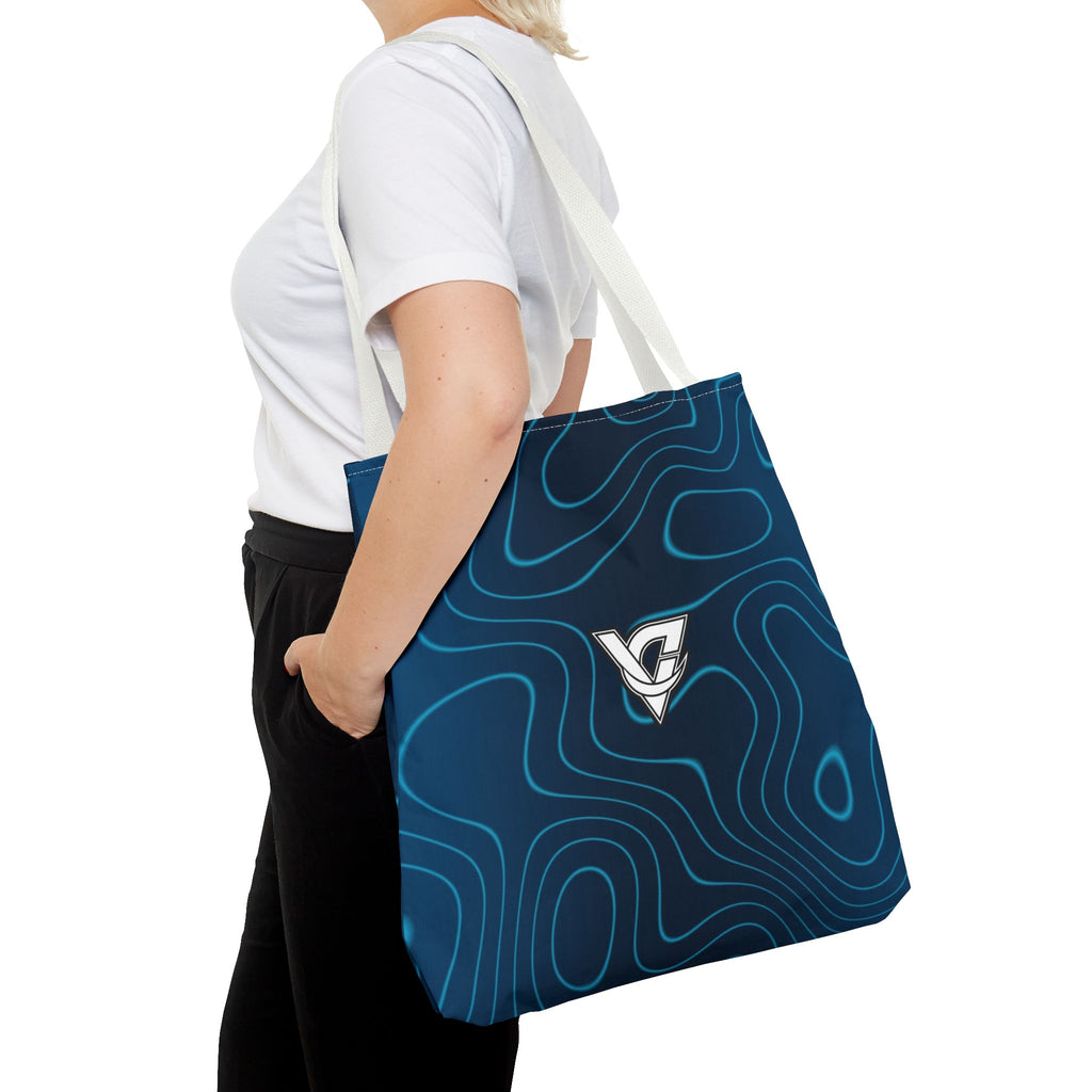 Ocean Topo Tote Bag — All-Over Print Gym & Everyday Tote