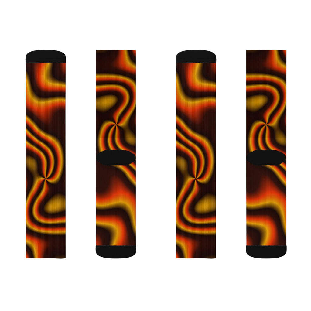 Lava Tie-Dye Athletic Crew Socks