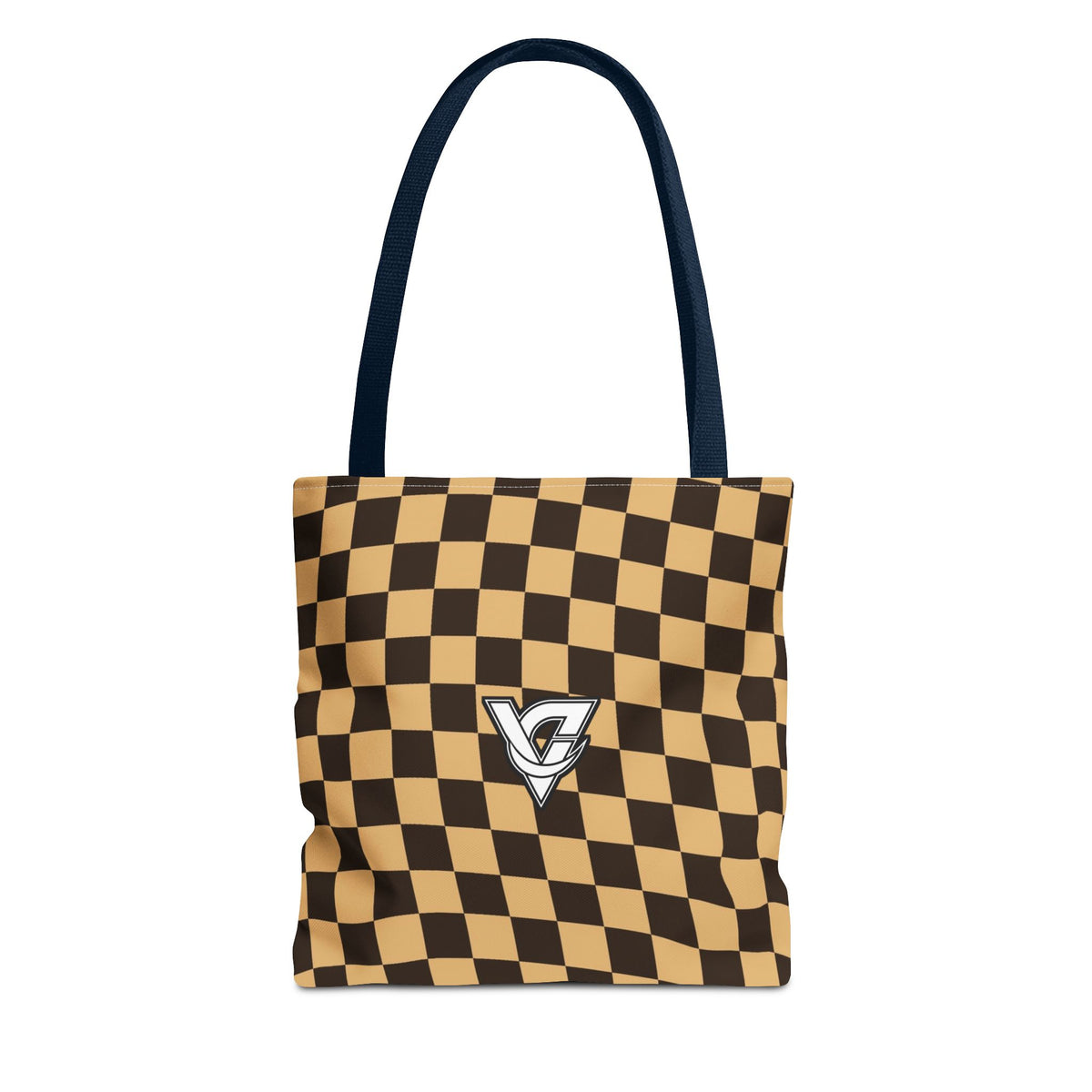 Desert Warp Check Tote Bag — All-Over Print Gym & Everyday Tote