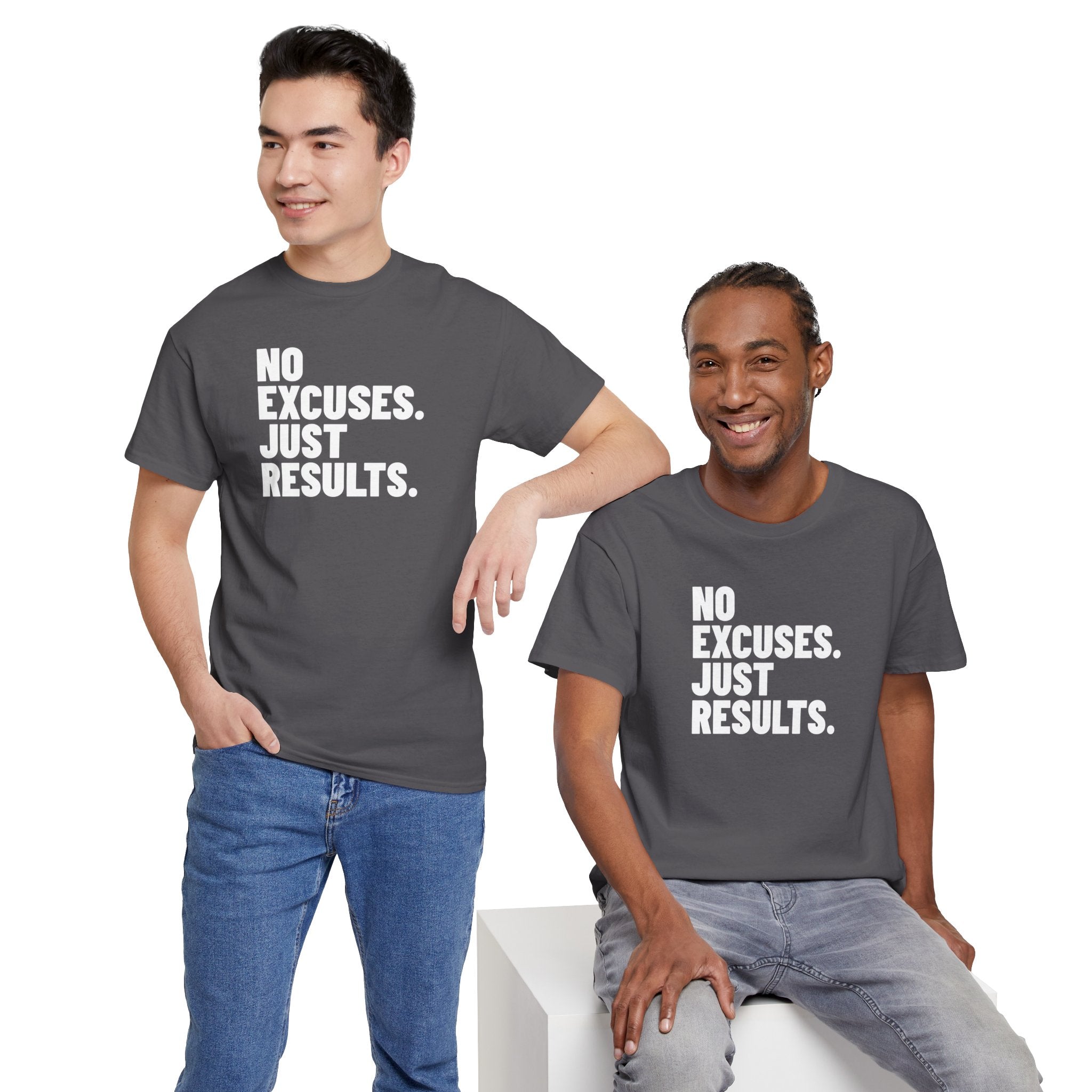 No Excuses Just Results | Motivational Fitness T-Shirt